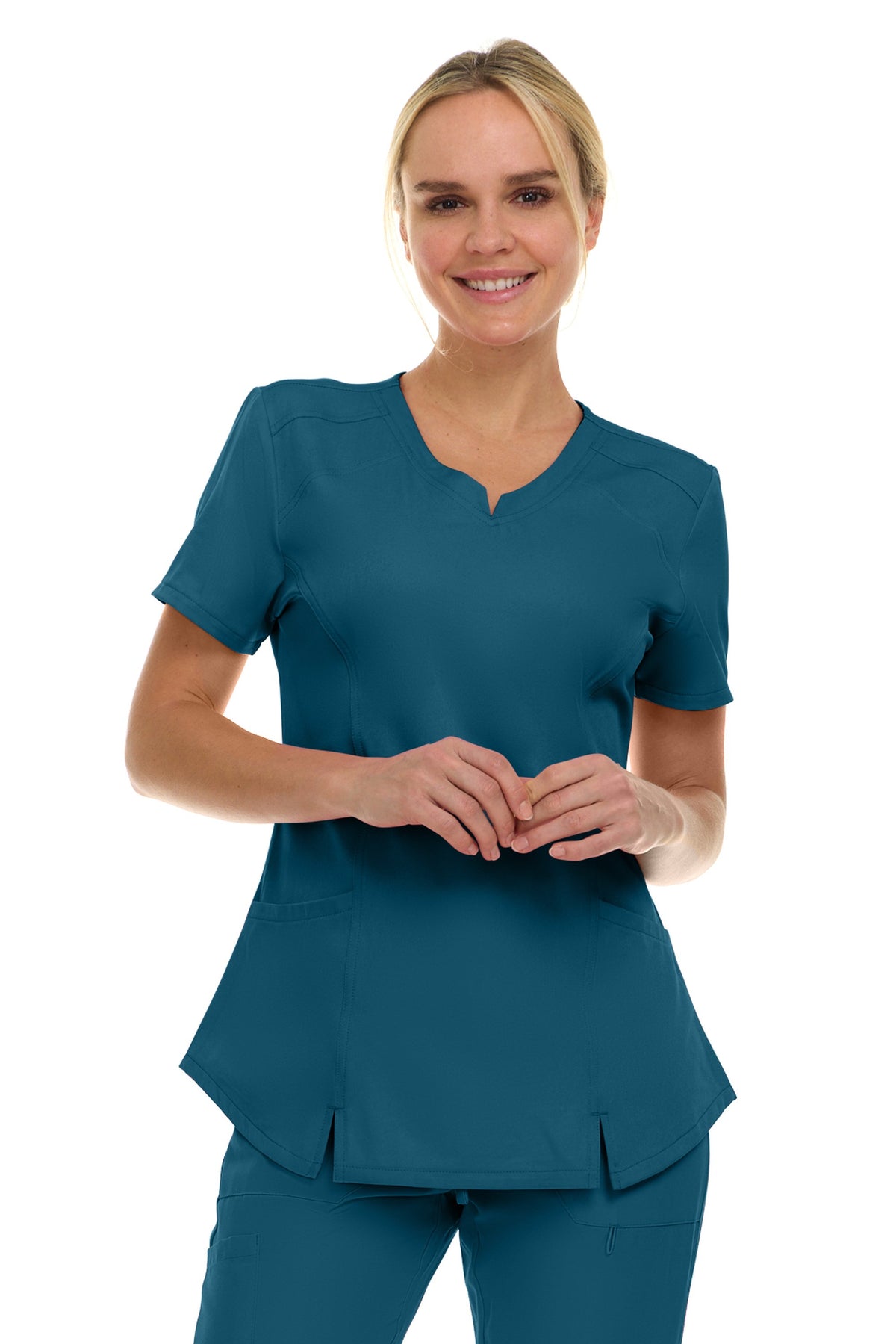 Medichic Holly Notch 2-Pocket V-Neck Scrub Top
