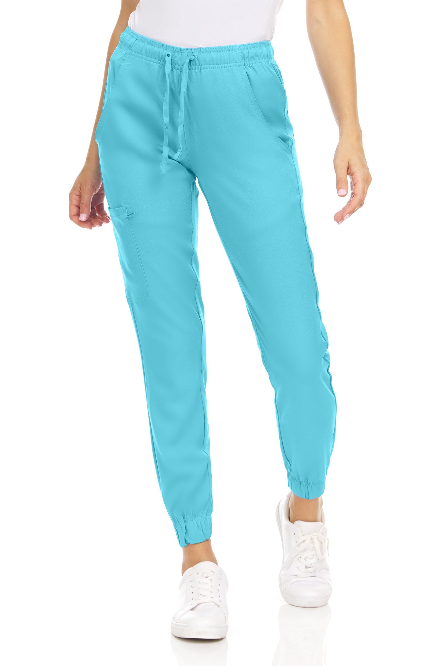 Medichic Leah Elastic Waist Cargo Jogger Scrub Pants