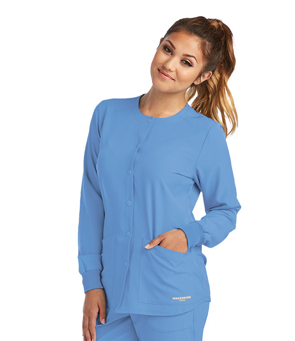 Skechers Stability Snap Warm-Up Scrub Jacket