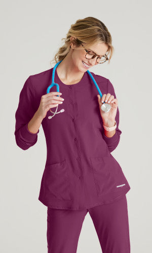 Skechers Stability Snap Warm-Up Scrub Jacket