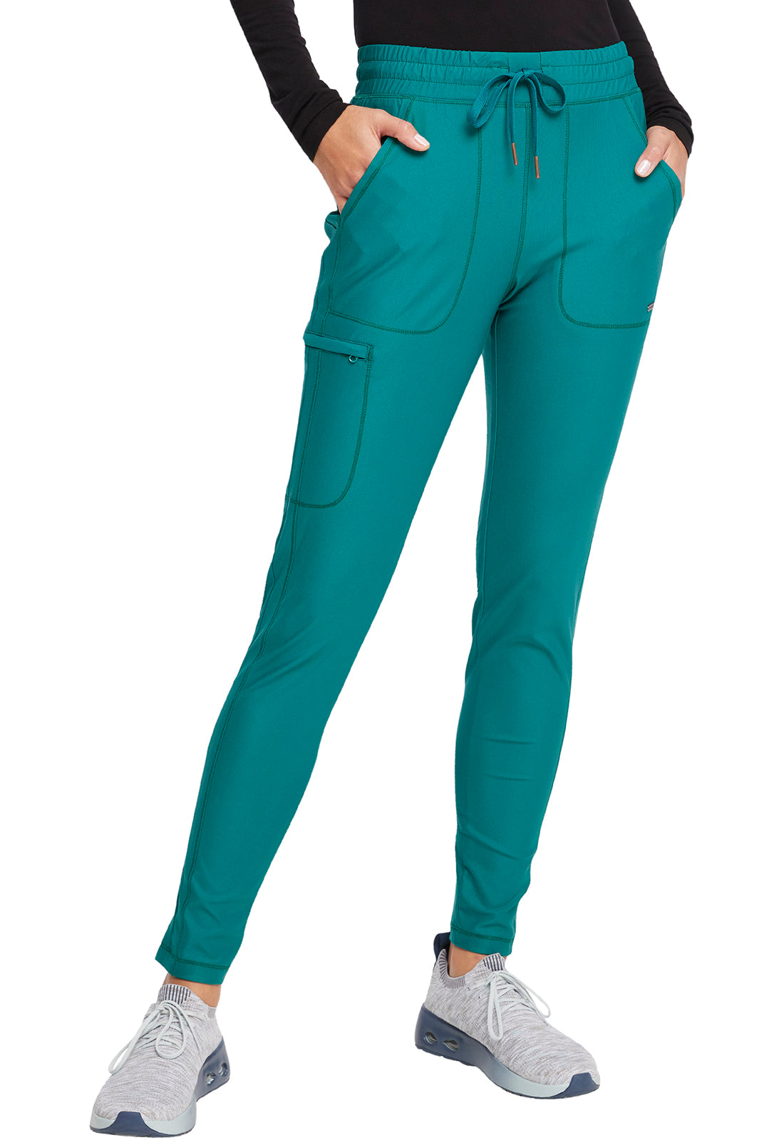 Cherokee Form Tall Mid Rise Tapered Leg Drawstring Scrub Pants