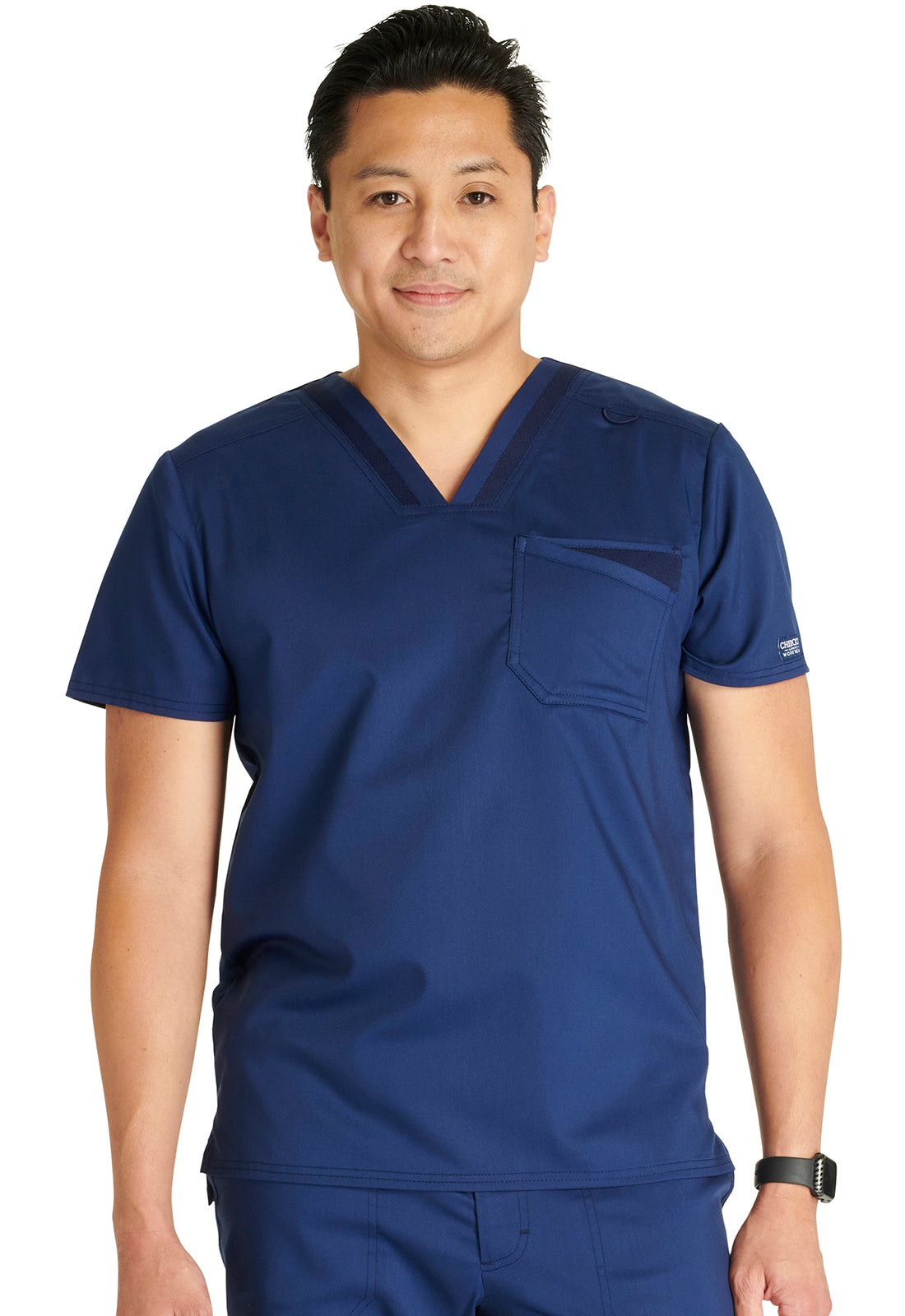 Cherokee Workwear Revolution - Camiseta médica con cuello en V y un bolsillo para hombre