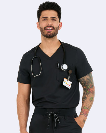 Zavate Studio Mens Trailblazer 1-Pocket Tuck In Scrub Top
