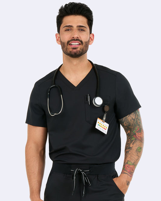 Zavate Studio Mens Trailblazer 1-Pocket Tuck In Scrub Top