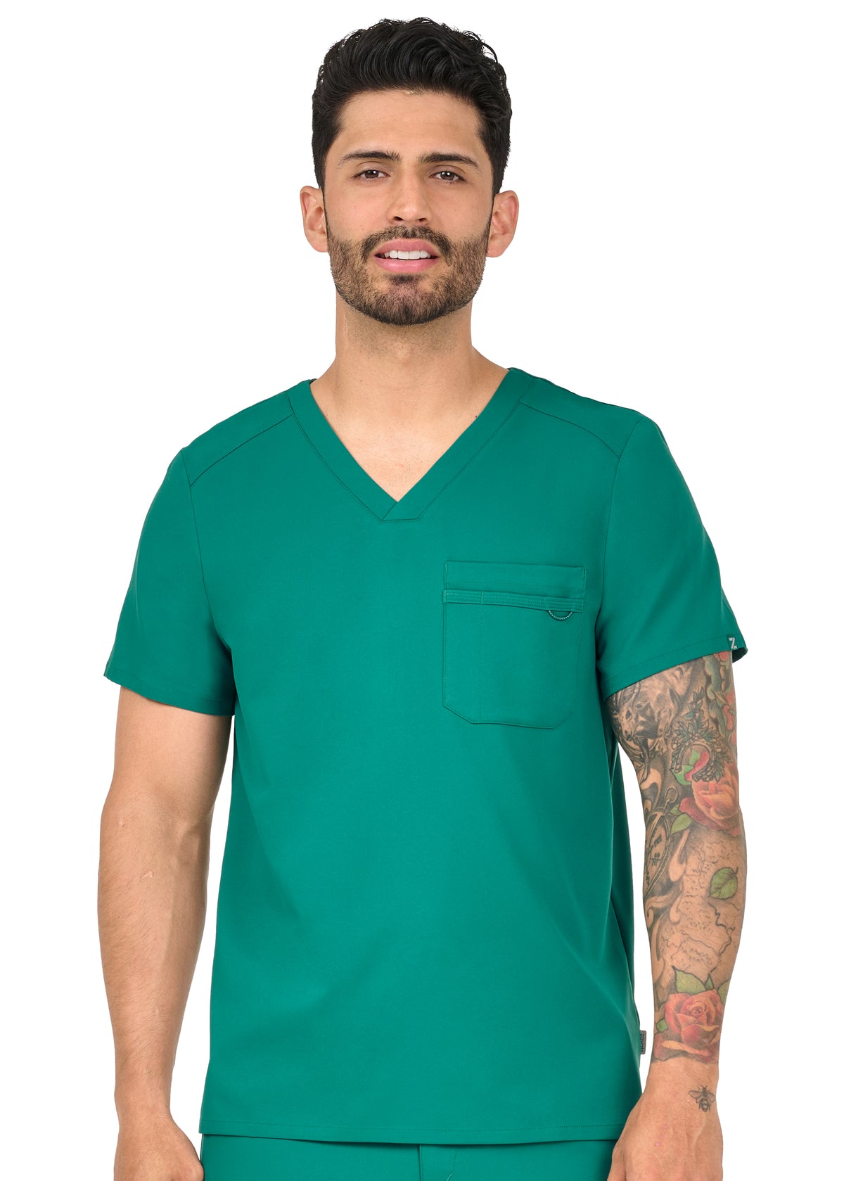 Zavate Studio Mens Trailblazer 1-Pocket Tuck In Scrub Top