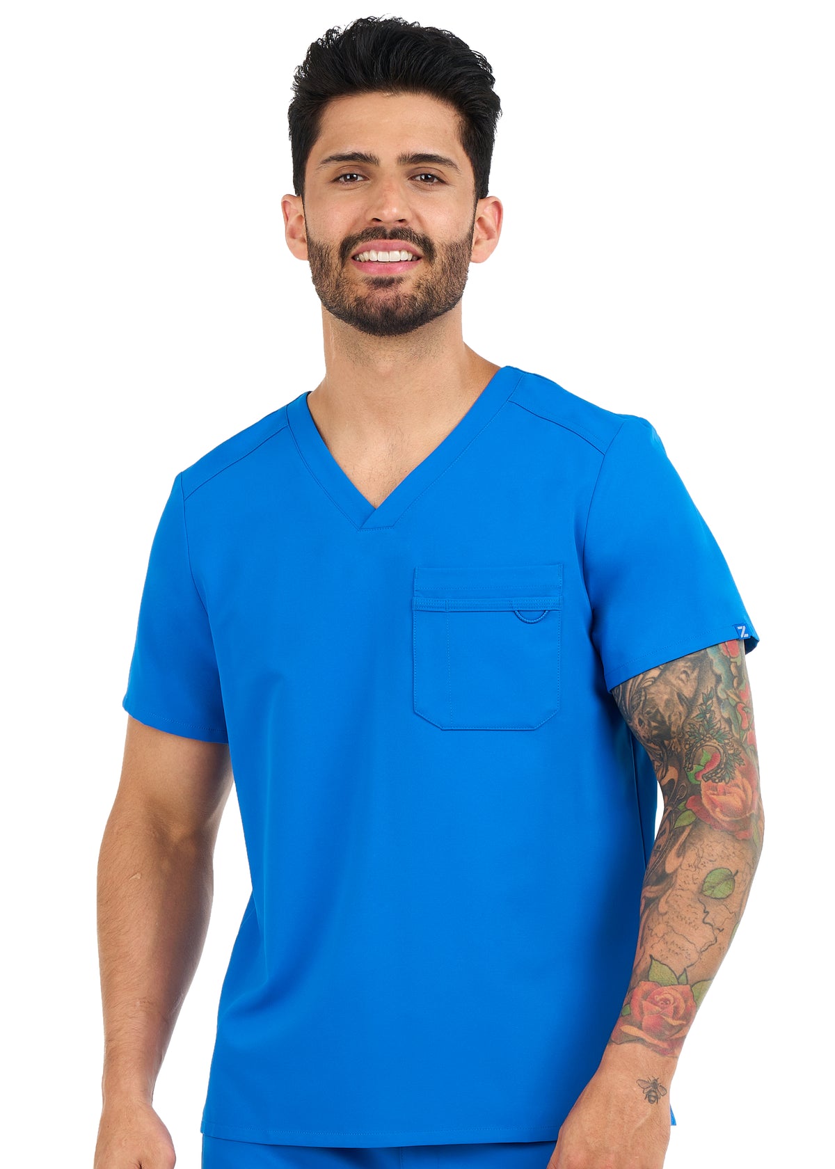 Zavate Studio Mens Trailblazer 1-Pocket Tuck In Scrub Top