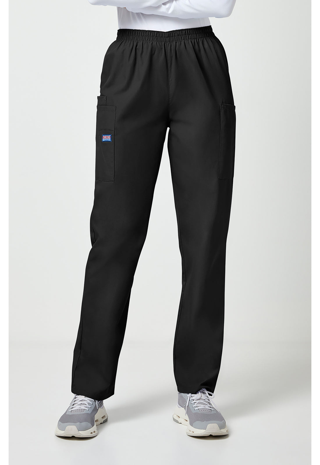 Cherokee Workwear Originals Natural Rise Tapered Pull-On Cargo Scrub Pants