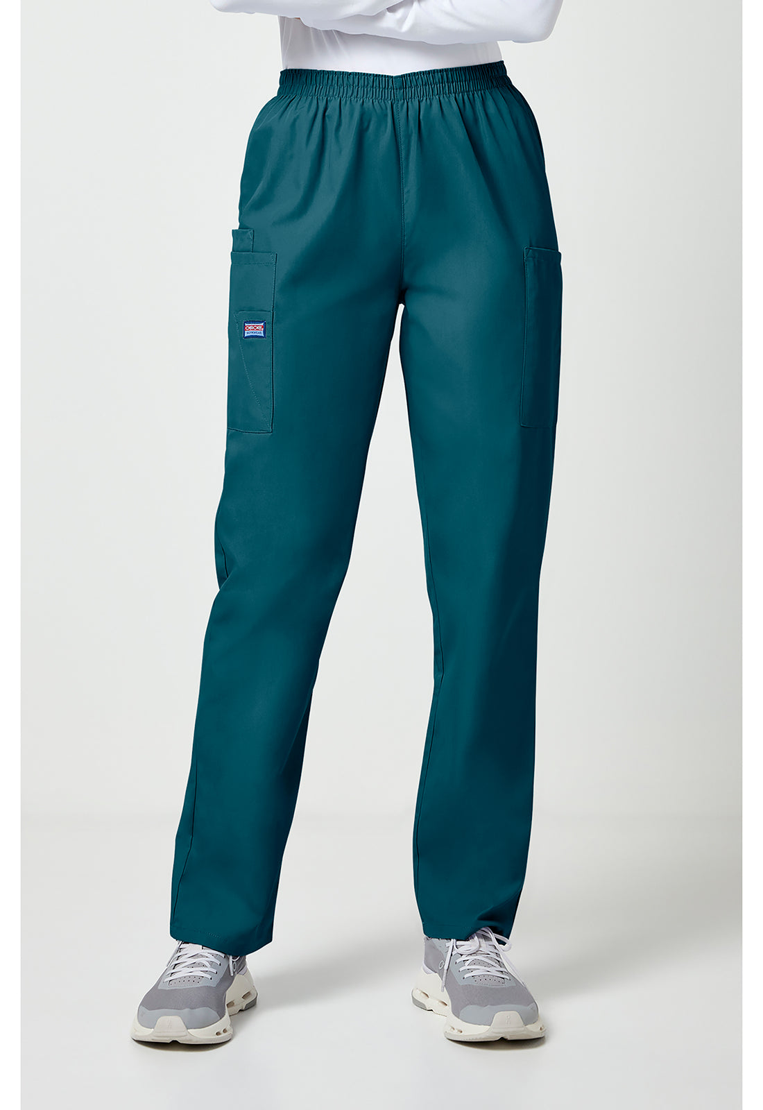 Cherokee Workwear Originals Natural Rise Tapered Pull-On Cargo Scrub Pants
