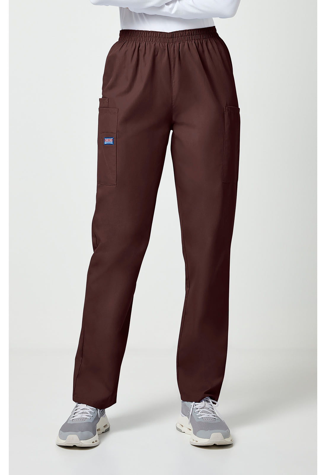 Cherokee Workwear Originals Natural Rise Tapered Pull-On Cargo Scrub Pants