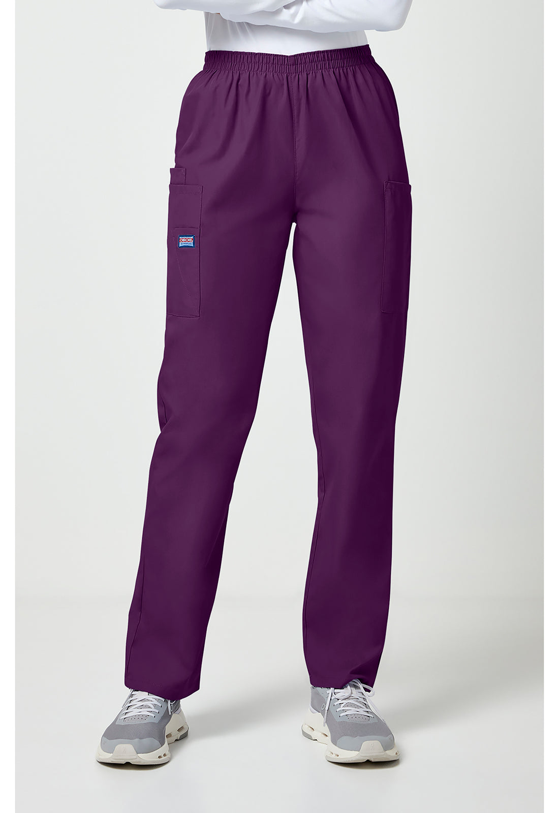 Cherokee Workwear Originals Natural Rise Tapered Pull-On Cargo Scrub Pants
