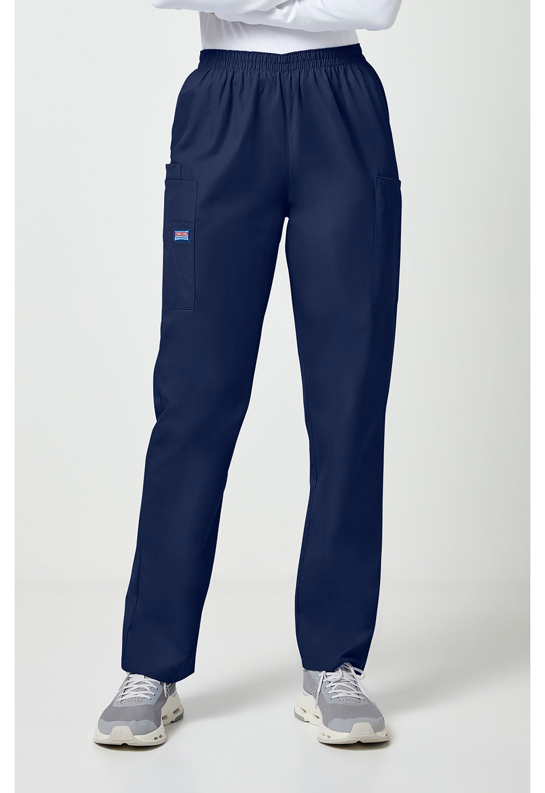 Cherokee Workwear Originals Natural Rise Tapered Pull-On Cargo Scrub Pants