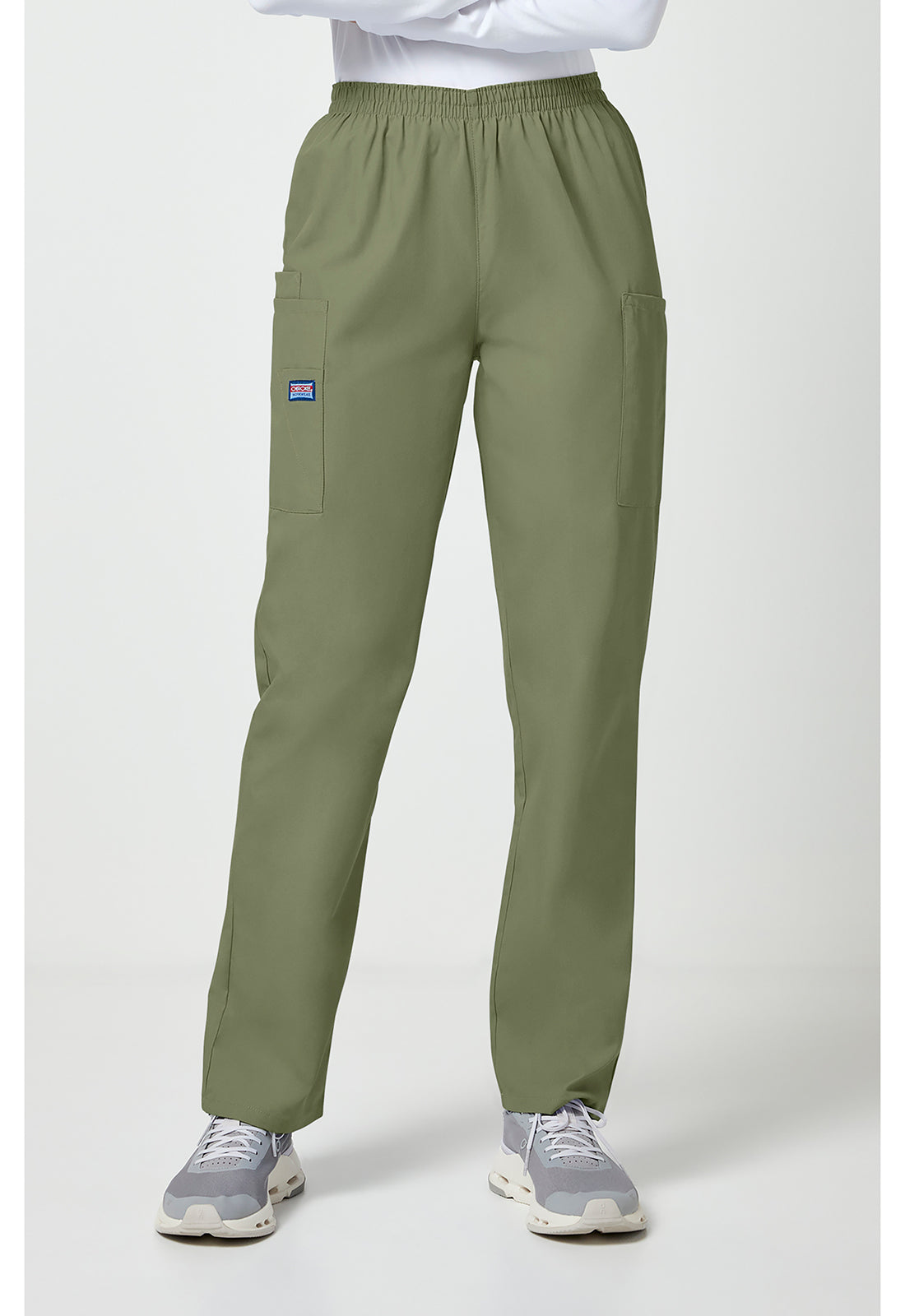 Cherokee Workwear Originals Natural Rise Tapered Pull-On Cargo Scrub Pants