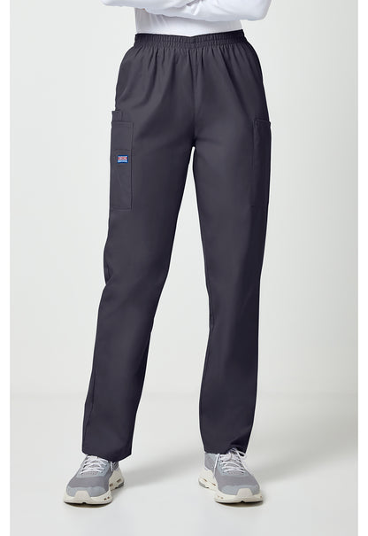 Cherokee Workwear Originals Natural Rise Tapered Pull-On Cargo Scrub Pants