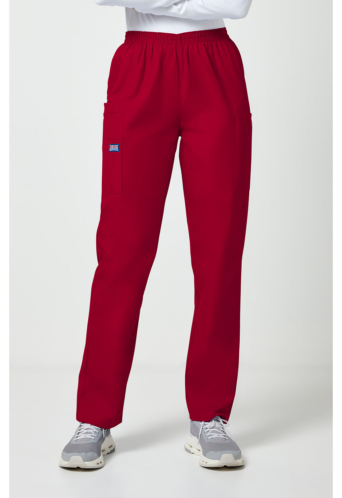 Cherokee Workwear Originals Natural Rise Tapered Pull-On Cargo Scrub Pants