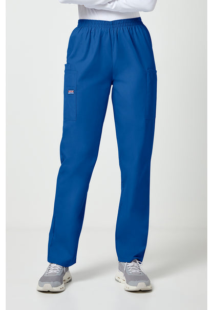 Cherokee Workwear Originals Natural Rise Tapered Pull-On Cargo Scrub Pants