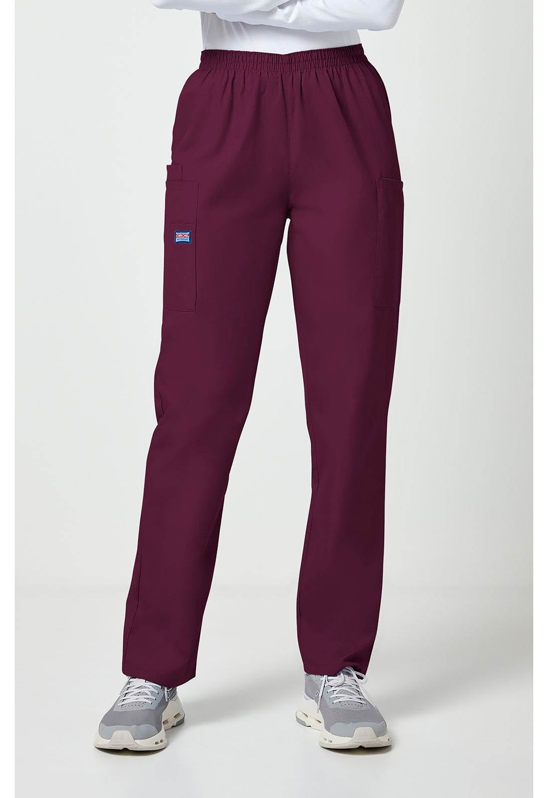 Cherokee Workwear Originals Natural Rise Tapered Pull-On Cargo Scrub Pants