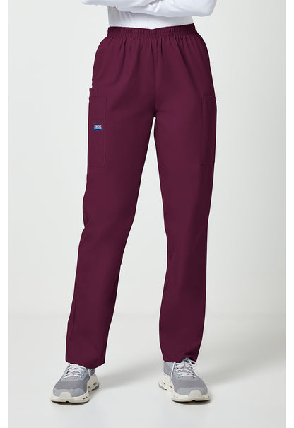 Cherokee Workwear Originals Natural Rise Tapered Pull-On Cargo Scrub Pants