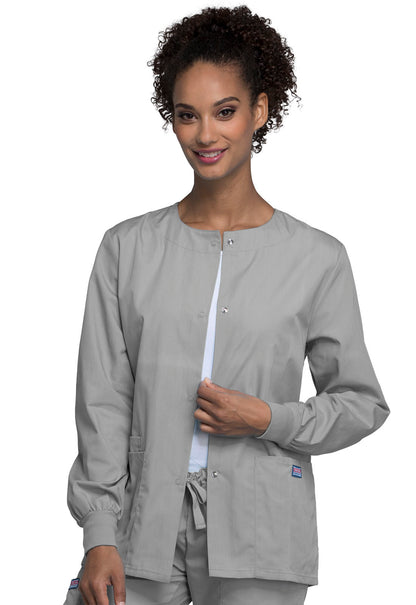 Cherokee Workwear Originals Snap Front Warm-Up Scrub Jacket