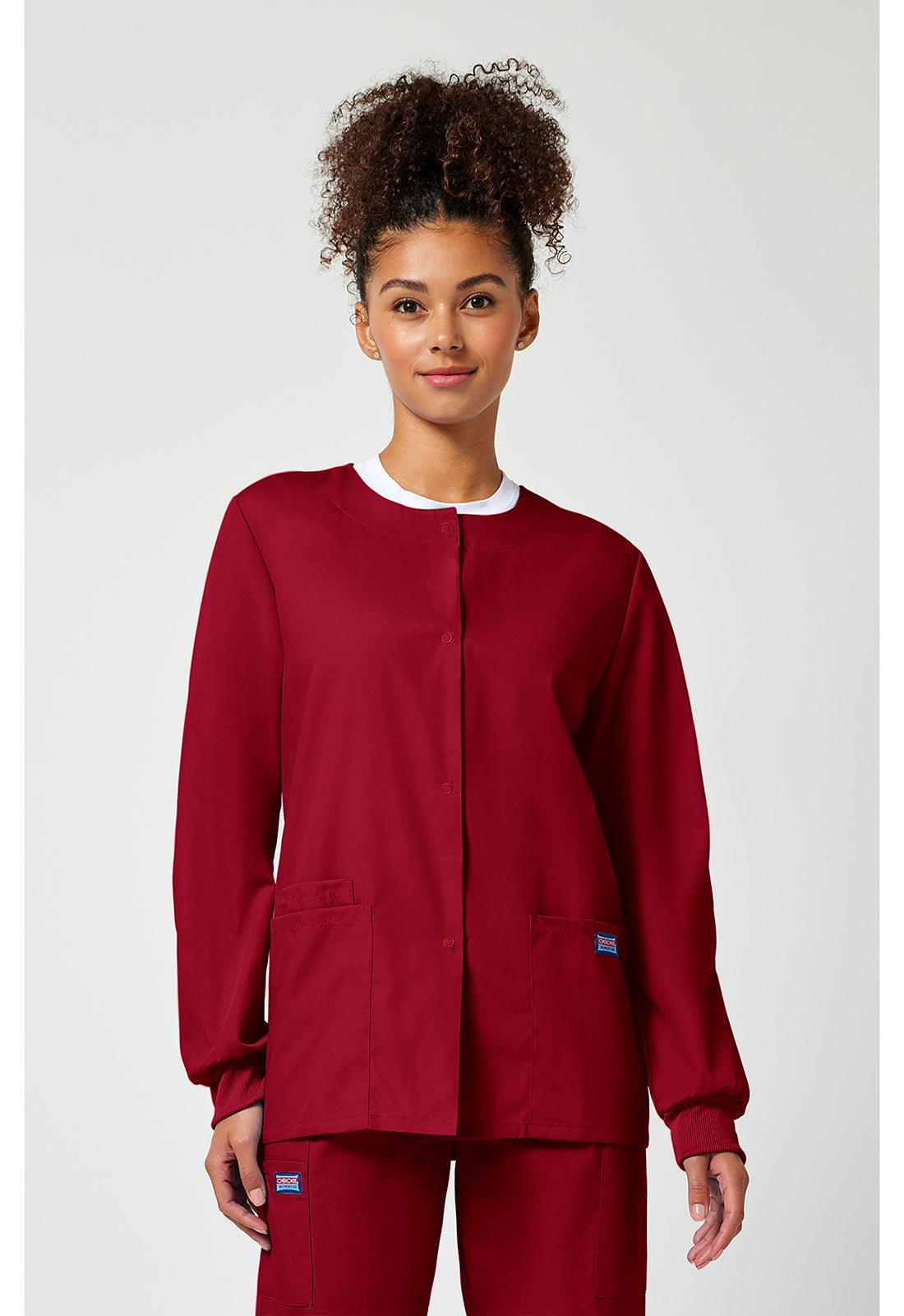 Cherokee Workwear Originals Snap Front Warm-Up Scrub Jacket