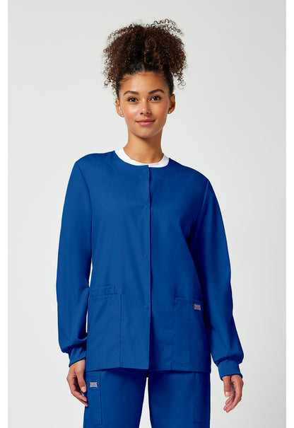 Cherokee Workwear Originals Snap Front Warm-Up Scrub Jacket