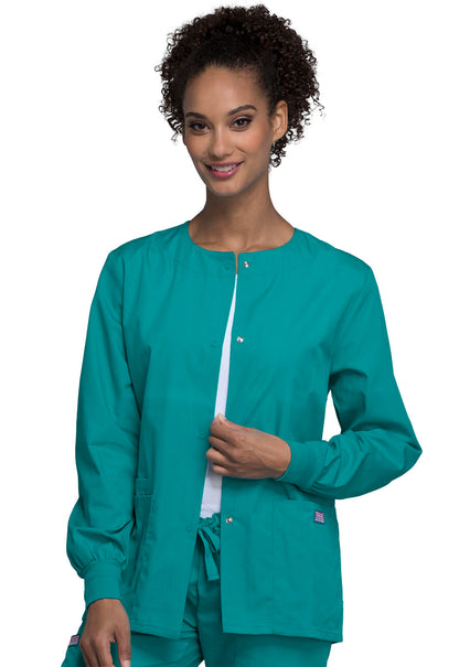 Cherokee Workwear Originals Snap Front Warm-Up Scrub Jacket
