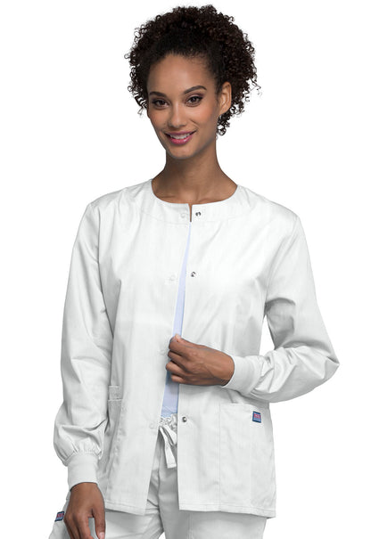 Cherokee Workwear Originals Snap Front Warm-Up Scrub Jacket