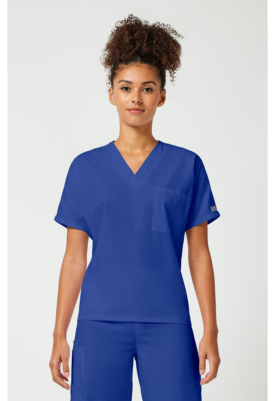 Cherokee Workwear Originals Unisex V-Neck 1-Pocket Tuck In Tunic Scrub Top