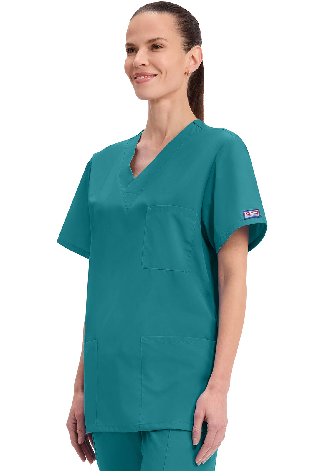 Cherokee Workwear Originals Unisex V-Neck 3-Pocket Scrub Top