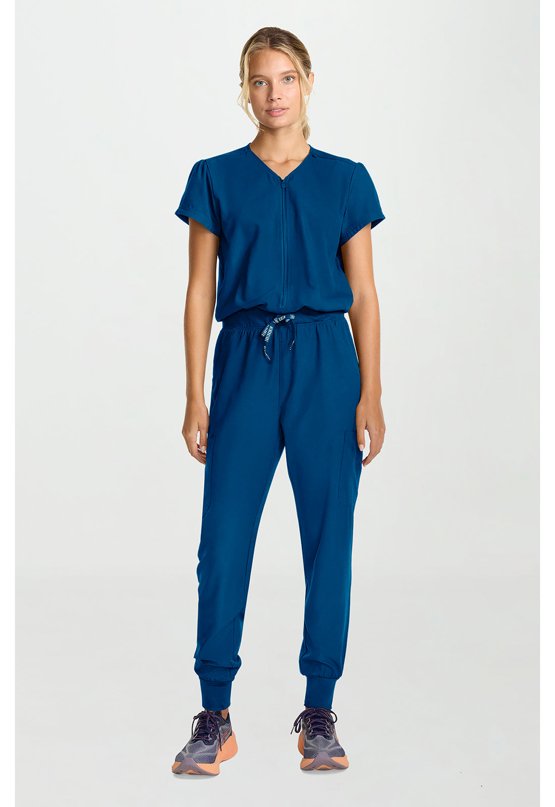 Med Couture Insight Zip Front Scrub Jumpsuit
