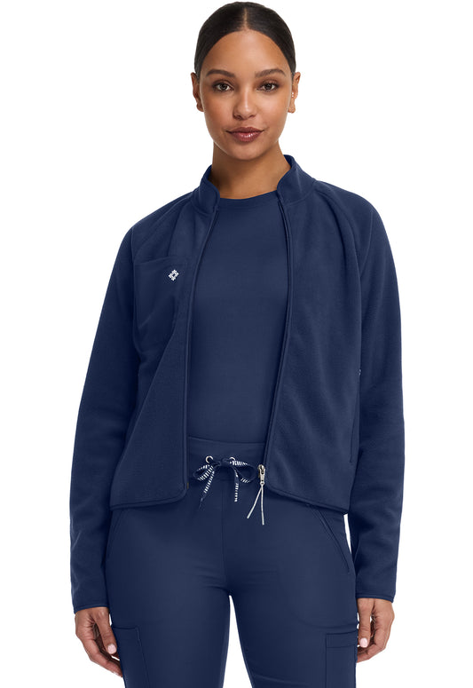 Med Couture Warm-Up Cropped Fleece Scrub Jacket