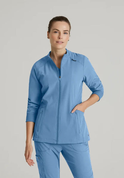 Barco One Venture 4-Pocket Zip-Front Warm-Up Scrub Jacket