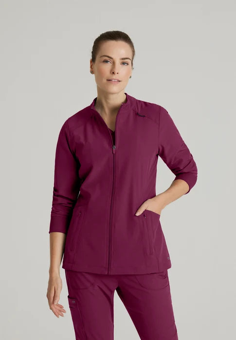 Barco One Venture 4-Pocket Zip-Front Warm-Up Scrub Jacket