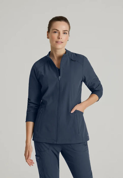 Barco One Venture 4-Pocket Zip-Front Warm-Up Scrub Jacket