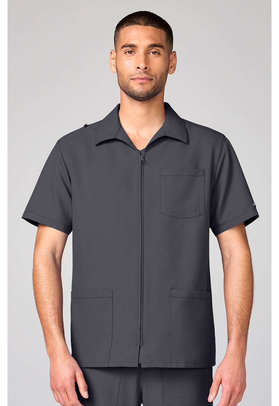 Cherokee Workwear Originals Ultra Mens Full Zip Scrub Top