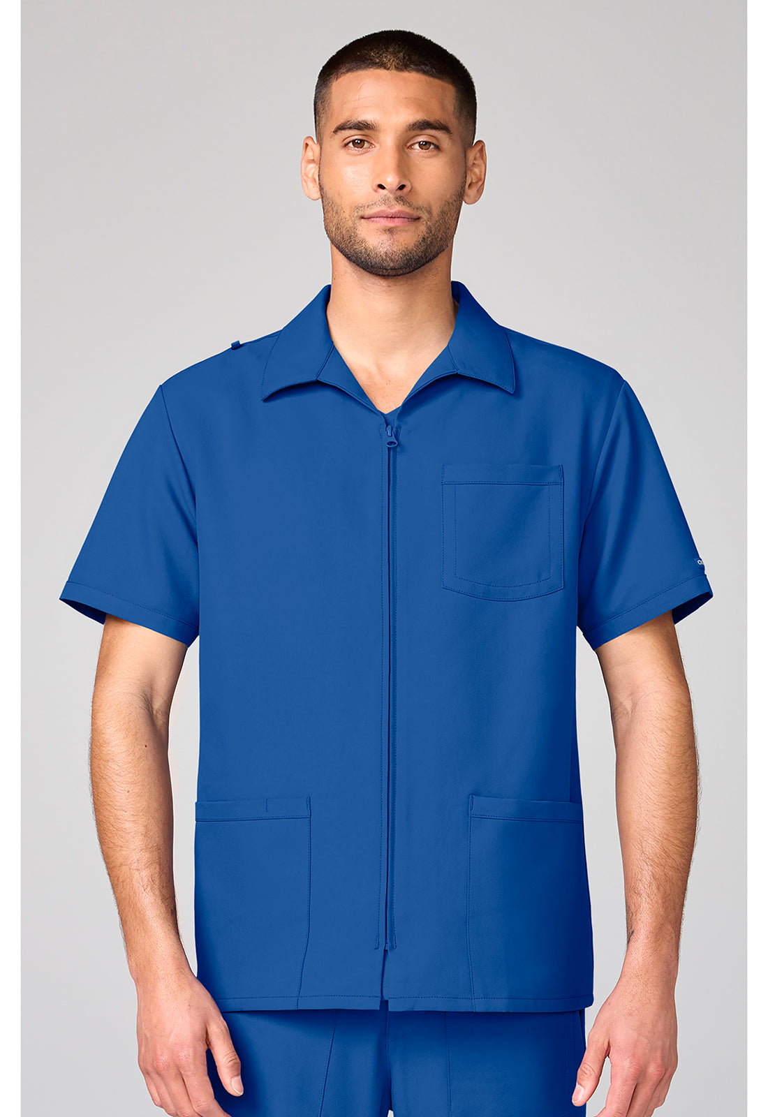 Cherokee Workwear Originals Ultra Mens Full Zip Scrub Top