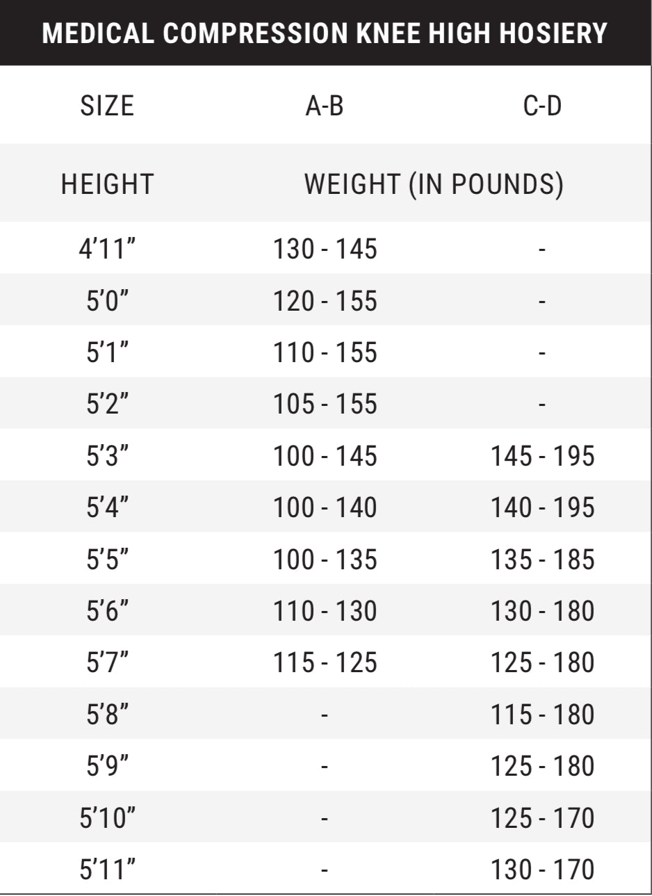 Nurse Mates - Bas de genou à compression médicale