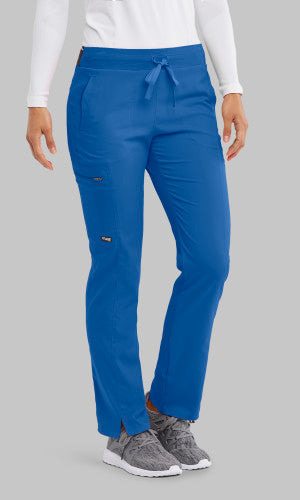 Grey's Anatomy Spandex Kim 3-Pocket Mid Rise Straight Leg Cargo Scrub Pants