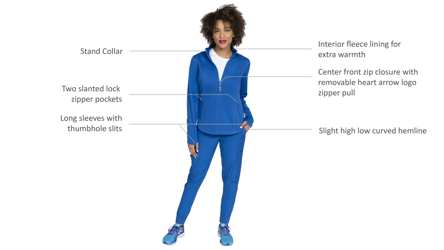 Ava Therese Megan Bonded Fleece Scrub Jacket