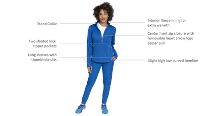 Ava Therese Megan Bonded Fleece Scrub Jacket