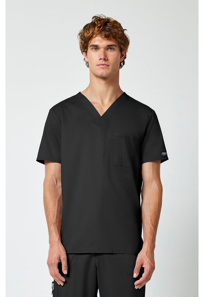 Cherokee Workwear Revolution Mens 1-Pocket Tuck In V-Neck Scrub Top