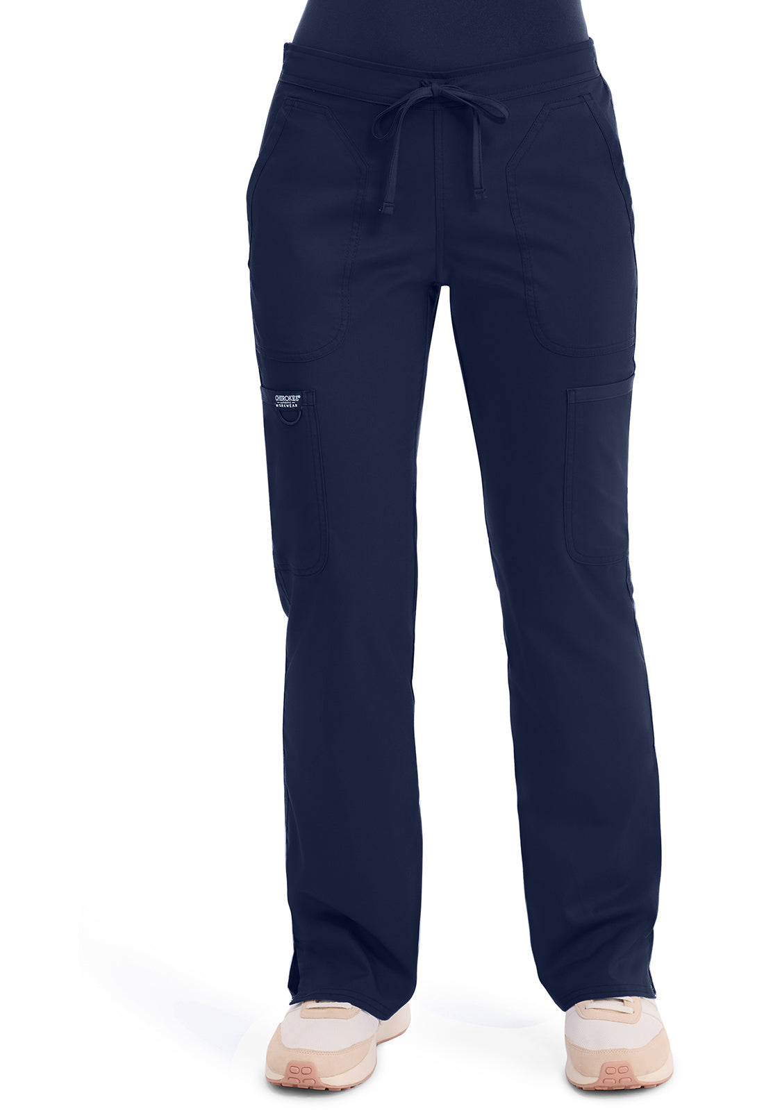 Cherokee Workwear Revolution Mid Rise Moderate Flare Drawstring Scrub Pants