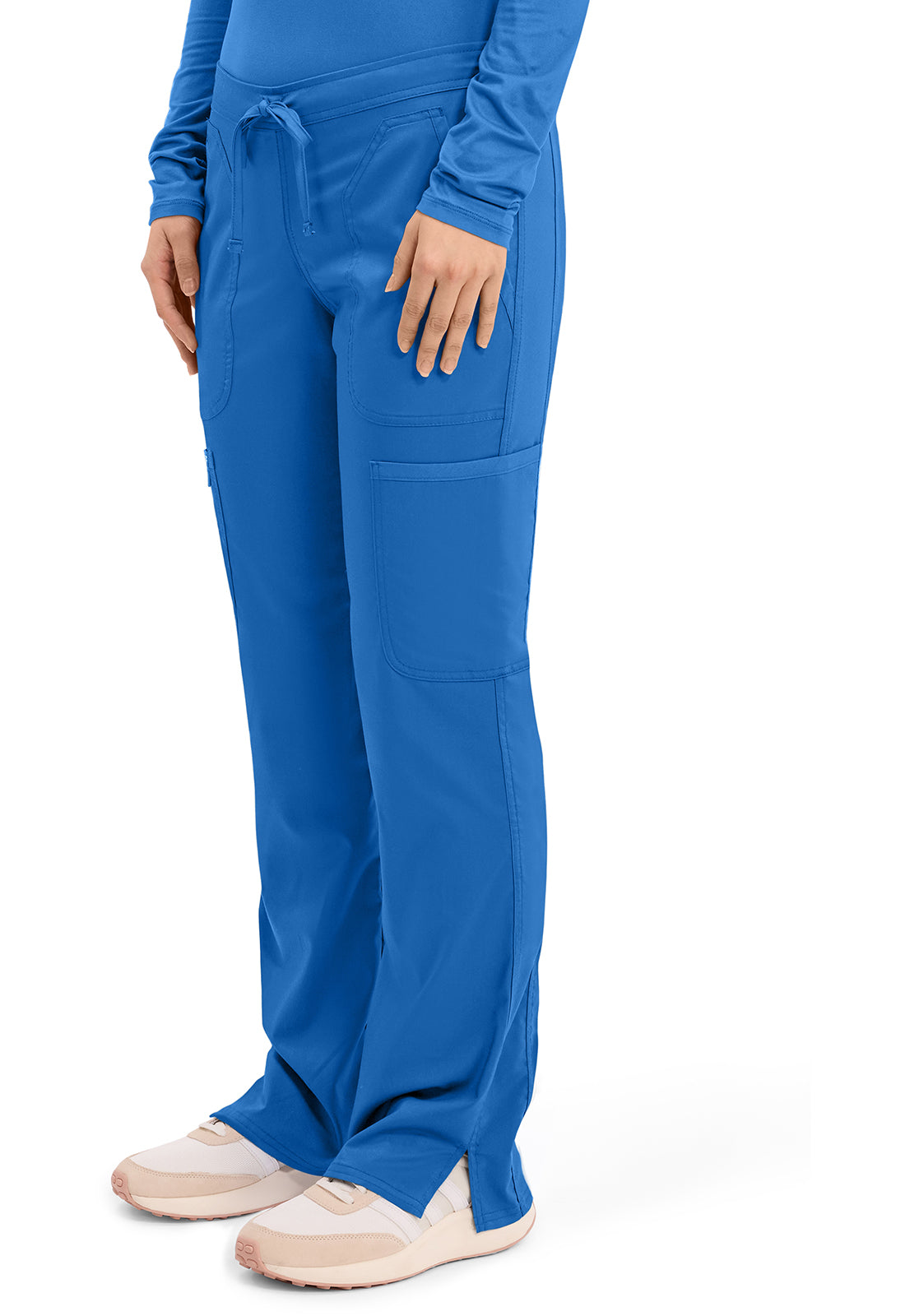 Cherokee Workwear Revolution Mid Rise Moderate Flare Drawstring Scrub Pants