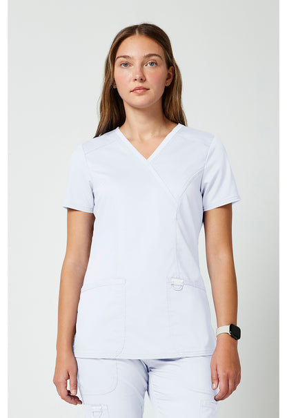 Cherokee Workwear Revolution Mock Wrap Scrub Top