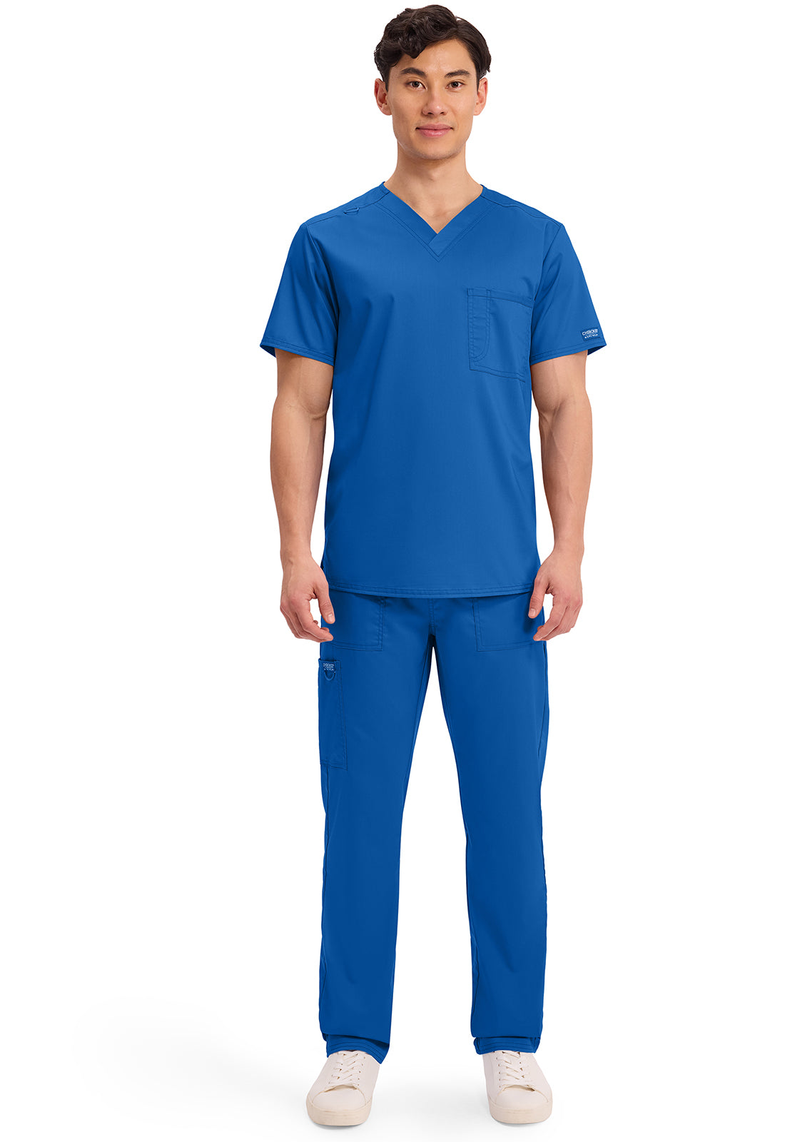 Cherokee Workwear Revolution Unisex 1-Pocket Tuck In V-Neck Scrub Top with NYC Health + Hospitals | Nursing Logo