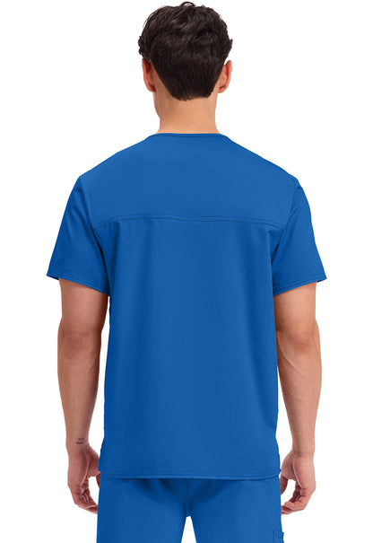 Cherokee Workwear Revolution Unisex 1-Pocket Tuck In V-Neck Scrub Top with NYC Health + Hospitals | Nursing Logo