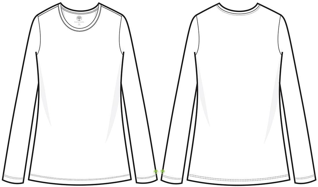 Healing Hands Knits Melissa Long Sleeve Underscrub Tee Shirt