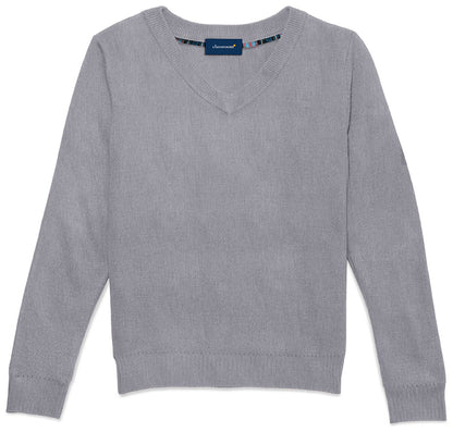 Suéter unisex de manga larga con cuello en V para jóvenes y estudiantes de la escuela.