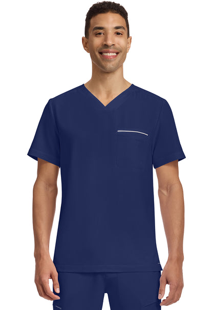 Healing Hands 360 Mens Spencer 1-Pocket Tuck In Scrub Top
