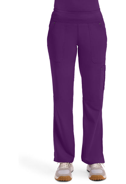 Pantalones de quirófano altos Tori con etiqueta morada de Healing Hands