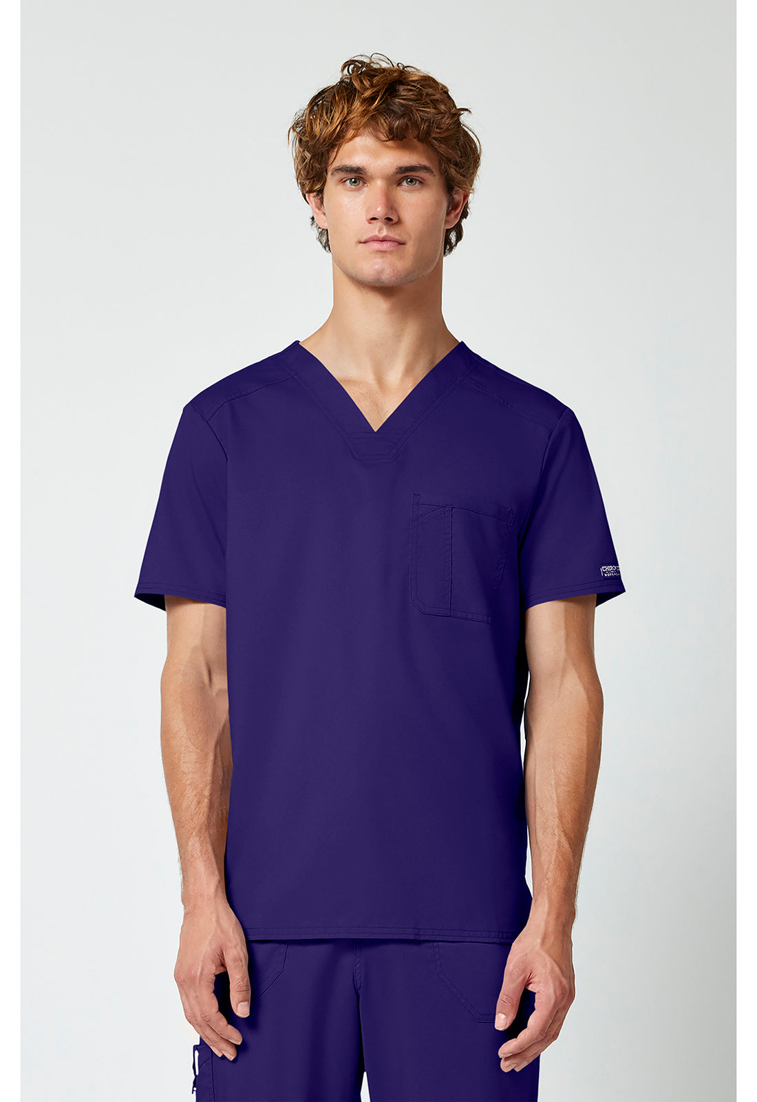 Cherokee Workwear Revolution Mens 1-Pocket Tuck In V-Neck Scrub Top